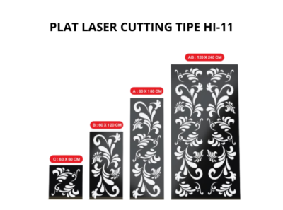 Plat Laser Cutting 60 X 120 X 2mm - Tipe HI 11