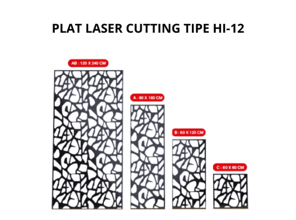 Plat Laser Cutting 60 X 180 X 2mm - Tipe HI 12