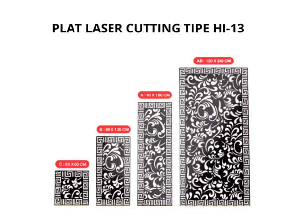 Plat Laser Cutting 60 x 180 x 2mm - Tipe HI 13
