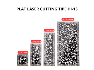 Plat Laser Cutting 60 x 60 x 2mm - Tipe HI 13